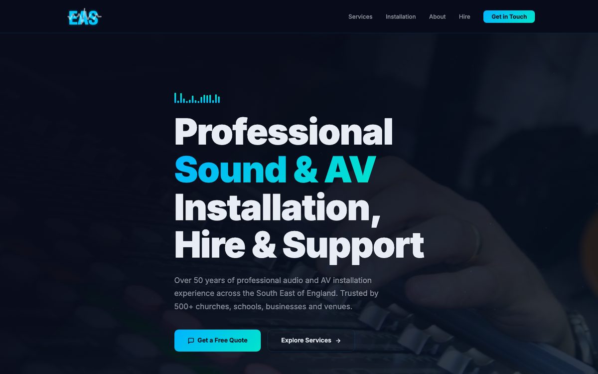 Electronic Audio Systems website — home page